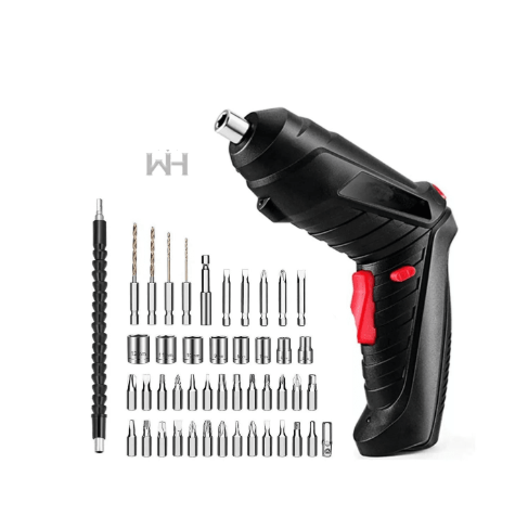 Kit de Destornillador Eléctrico Recargable de 47 Piezas