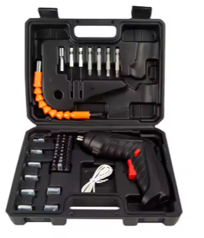 Kit de Destornillador Eléctrico Recargable de 47 Piezas