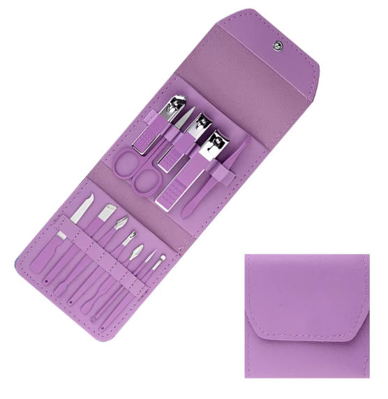 Set de manicure, pedicure y facial con 12 piezas