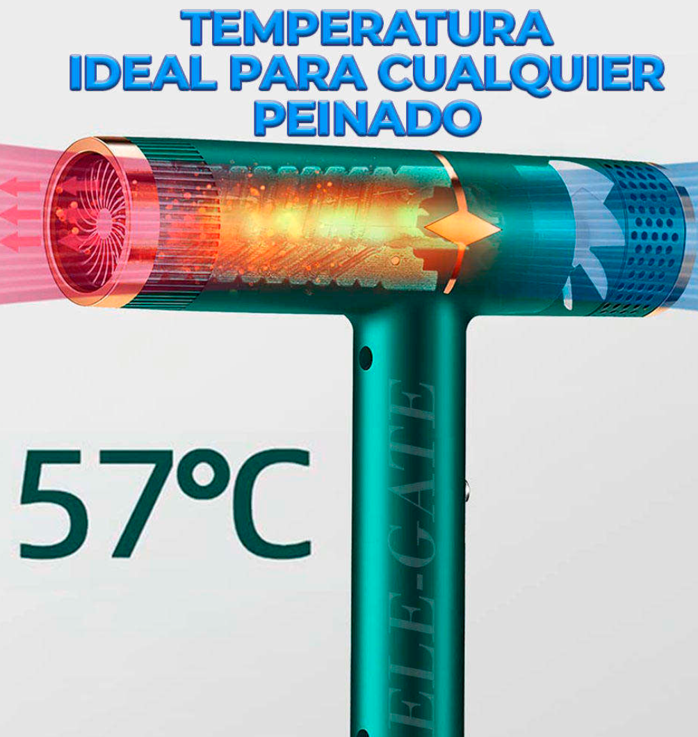 Secador de pelo iónico compacto de viaje 500W