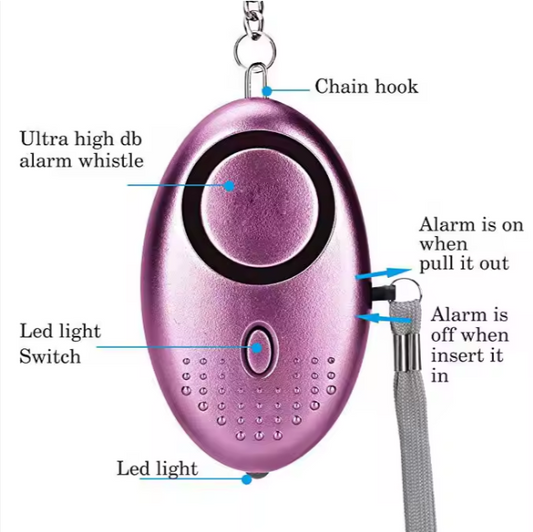 Alarma de seguridad personal con sirena para mujeres, niños