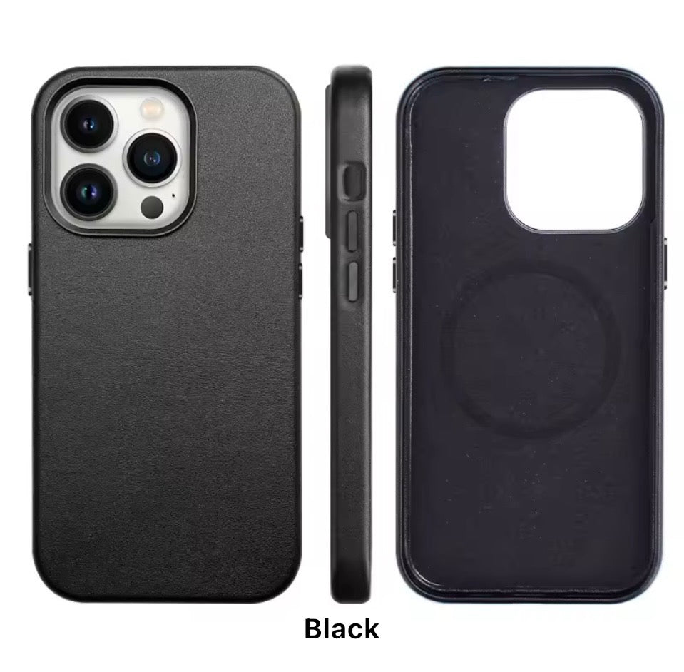 Funda de teléfono de cuero PU magnética, funda protectora a prueba de golpes para iPhone