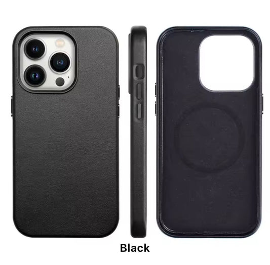 Funda de teléfono de cuero PU magnética, funda protectora a prueba de golpes para iPhone