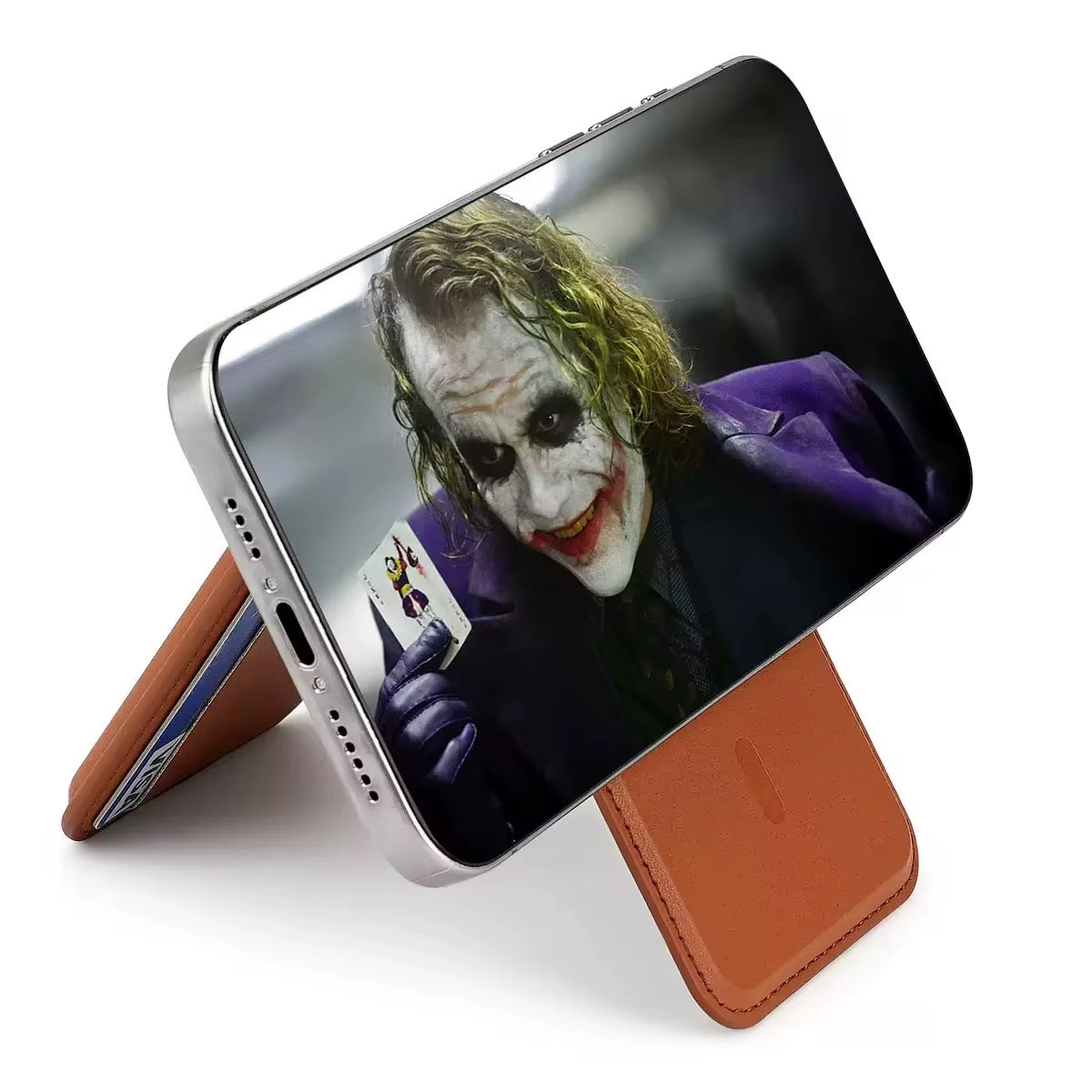 Tarjetero de cuero magnético MagSafe para celular
