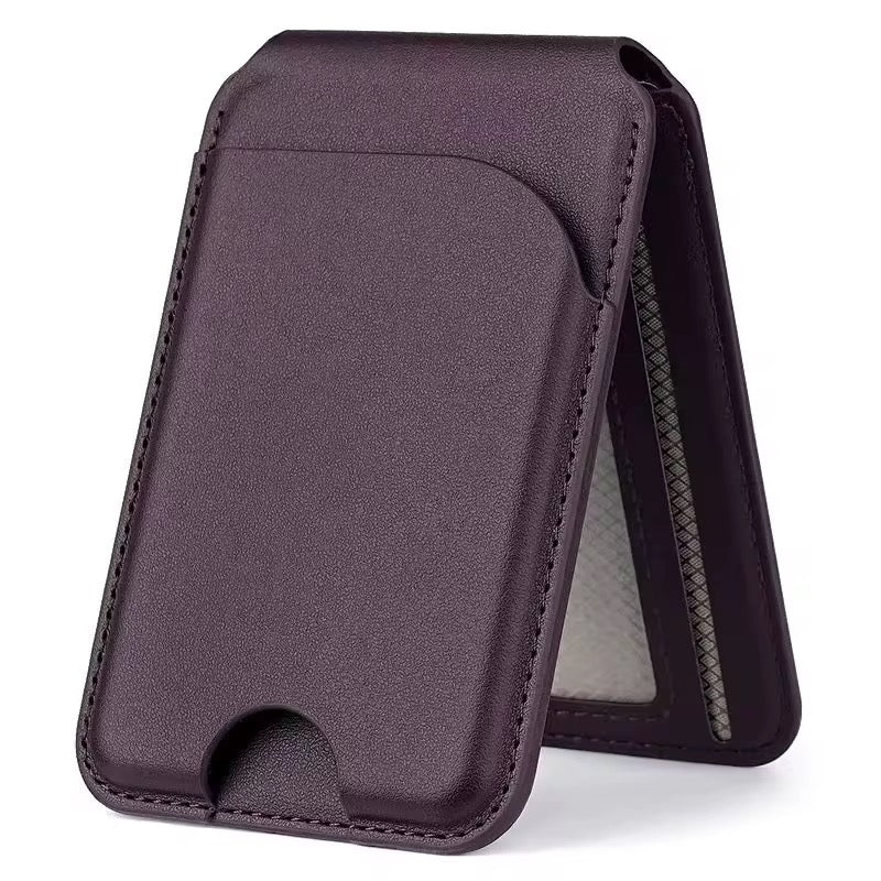Tarjetero de cuero magnético MagSafe para celular