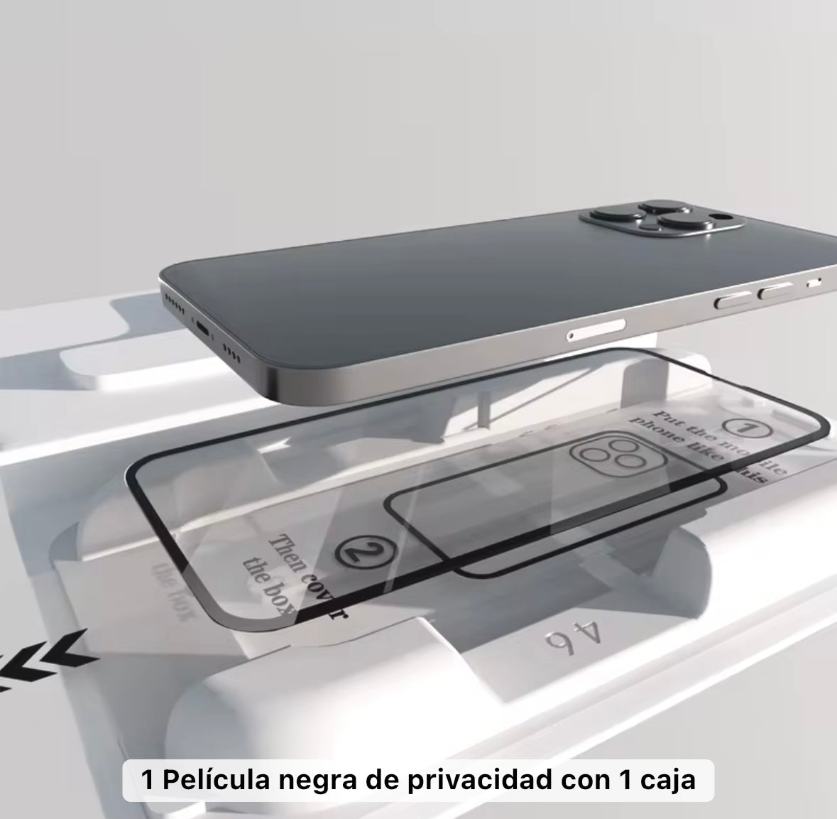 Protectores de vidrio templado para teléfono inteligente con privacidad antiespía con kit de instalación