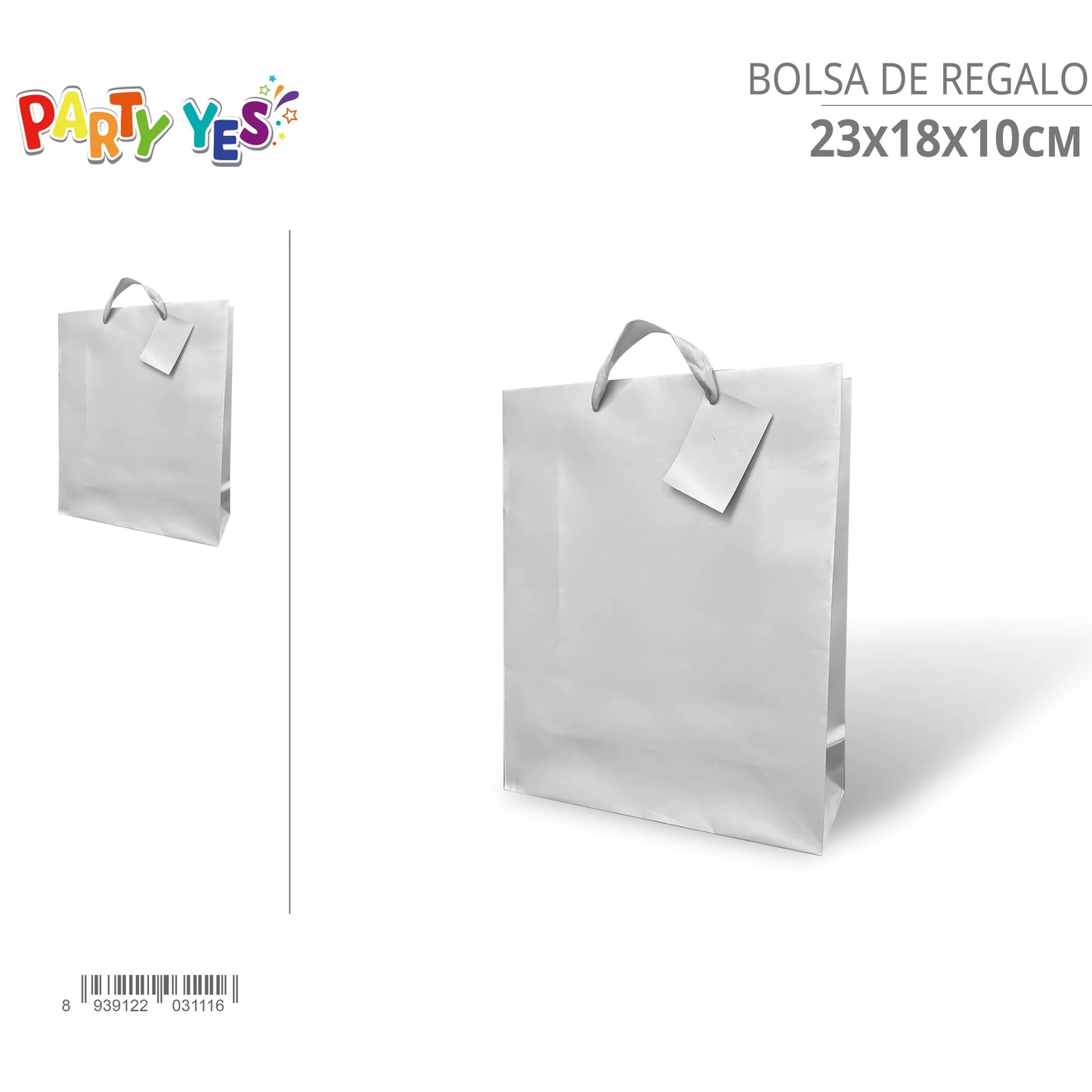 Bolsa de regalo de plata 23*18*10 cm